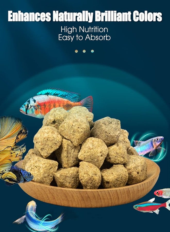 BNYEE Brine Shrimp Cubes All Natural Tropical Fish Food for Small to Medium Sized Saltwater & Freshwater Fish - Betta Guppy Discus Cichlids Discus Goldfish Angel Fish - Image 4