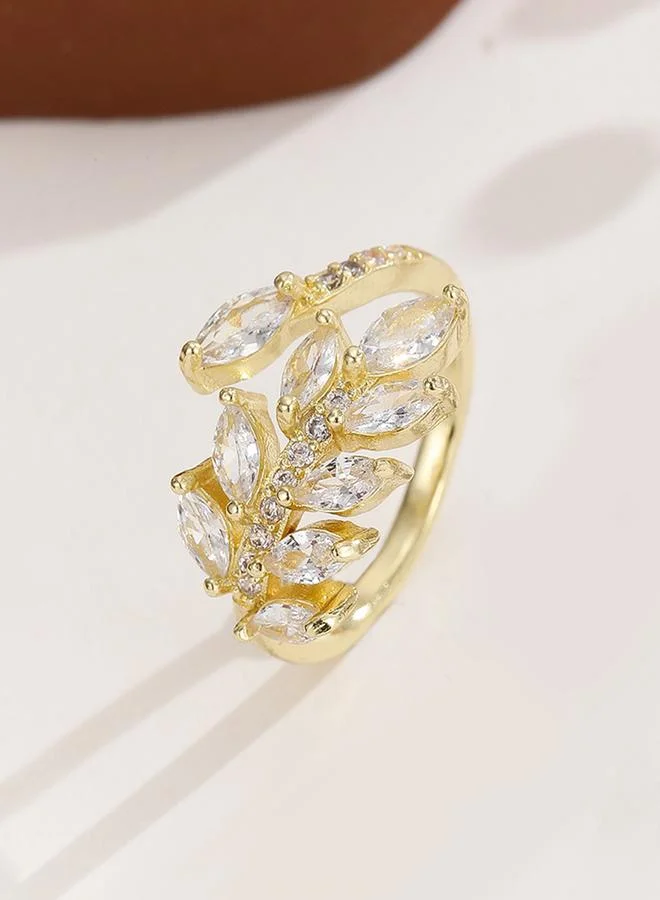 Take Two  Gold Tone Embellished Ring for Women | Best Price UAE