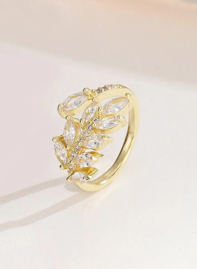 Take Two  Gold Tone Embellished Ring for Women | Best Price UAE