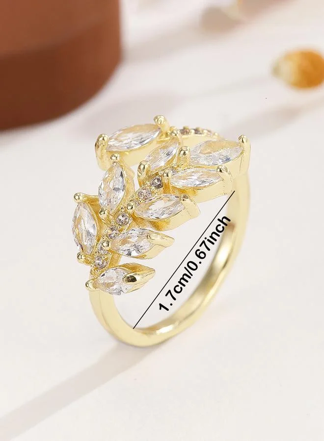 Take Two  Gold Tone Embellished Ring for Women | Best Price UAE