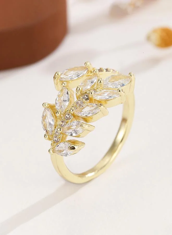 Gold Tone Embellished Ring