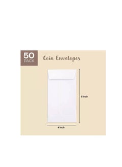 White Coin Envelopes 6 x 4 inches Kraft Self Adhesive Seed Envelopes for Small Items Parts Wages Notes Beads Garden Office 50 Pack - pzsku/ZC9AAF0D3ACCE0A923685Z/45/_/1666593995/9d7d422f-53bf-4fcc-aa06-6d95266b5e1e