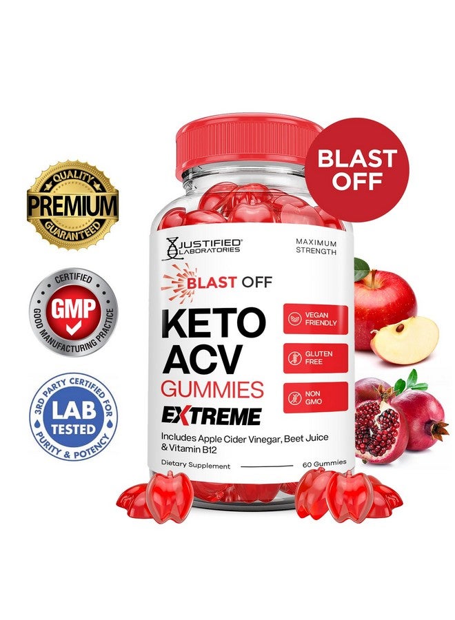 Justified Laboratories (3 عبوات) حلوى كيتو ACV بلاس أوف إكستريم 2000 ملغ حلوى كيتو بخل التفاح مصنوعة من مسحوق عصير الرمان والبنجر B12 نباتية غير معدلة وراثيًا 180 حبة حلوى - Image 2