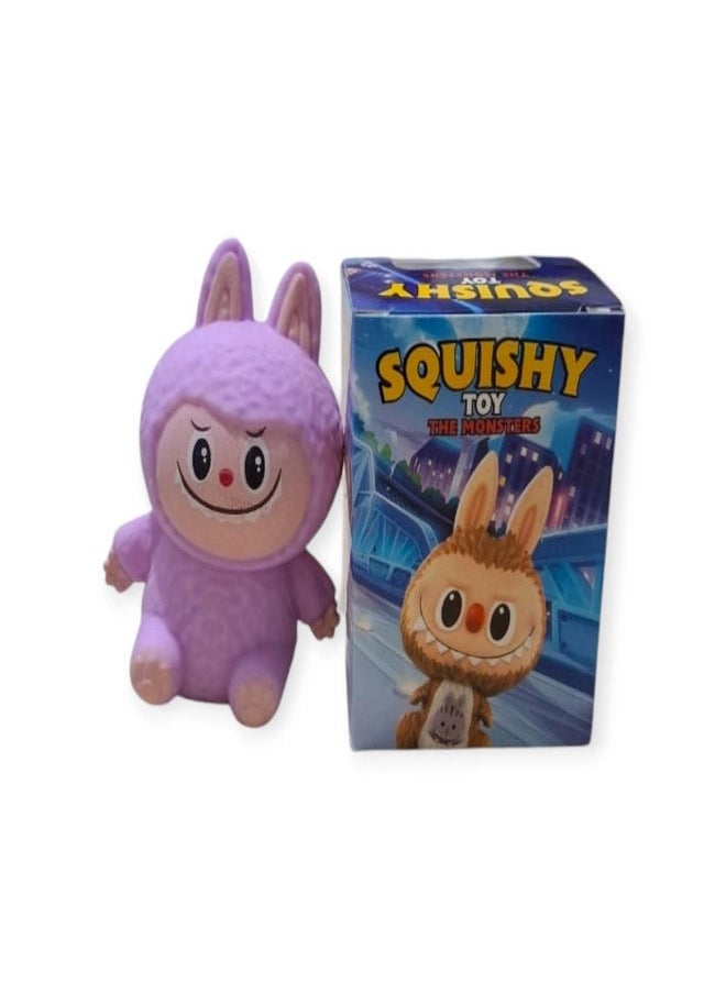 squishy Mainan Squishy The Monster Labubu Warna Warni Mainan Pencet Soft Toy Penghilang Stress 4 pcs  - Image 5