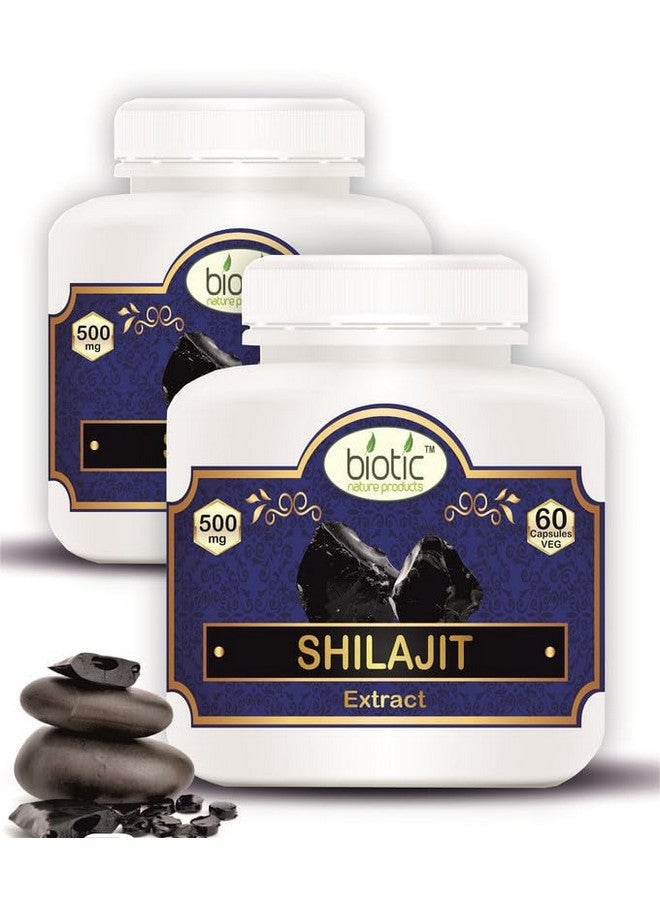 كبسولات شيلجيت الطبيعية البيوتية - مستخلص شيلجيت 500 ملغ - 120 كبسولة نباتية