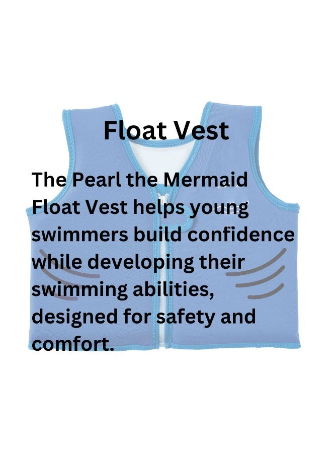 Trishi Coconut Grove Kids Float Vest Swim Jacket – Adjustable Buoyancy Vest for Children, Lightweight Swimming Aid for Pool & Beach, Safety Swim Vest (FINN THE SHARK) - Image 2