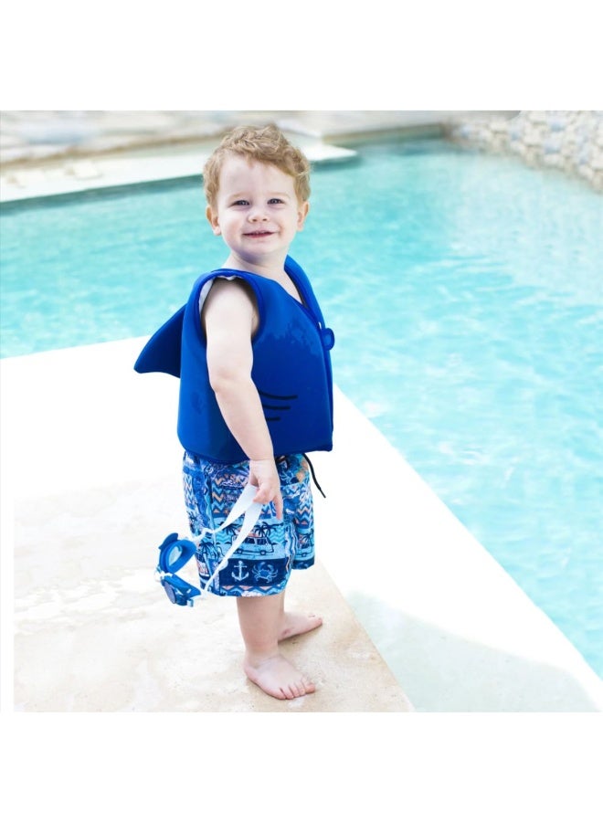 Trishi Coconut Grove Kids Float Vest Swim Jacket – Adjustable Buoyancy Vest for Children, Lightweight Swimming Aid for Pool & Beach, Safety Swim Vest (FINN THE SHARK) - Image 4