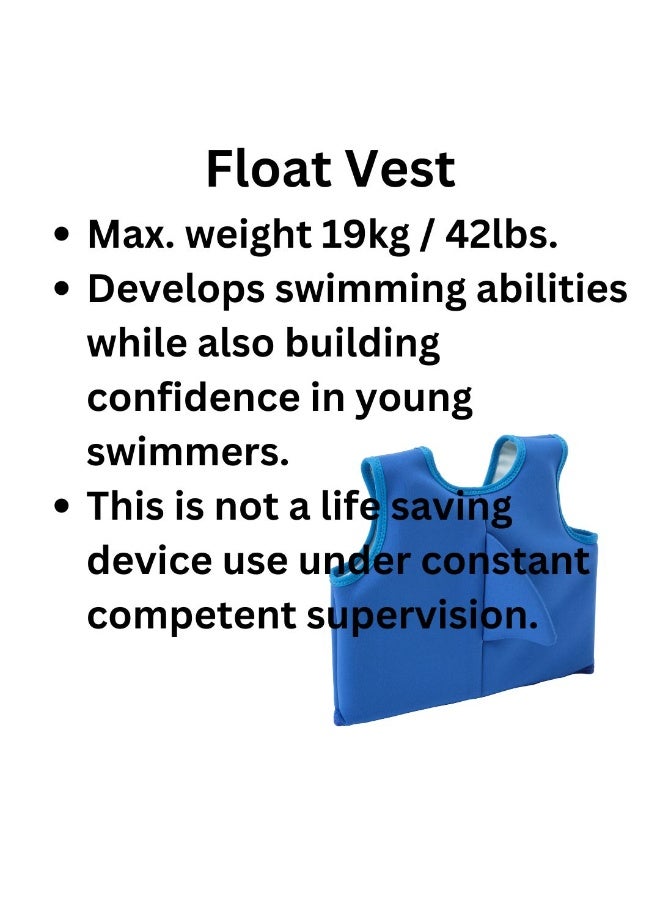 Trishi Coconut Grove Kids Float Vest Swim Jacket – Adjustable Buoyancy Vest for Children, Lightweight Swimming Aid for Pool & Beach, Safety Swim Vest (FINN THE SHARK) - Image 3