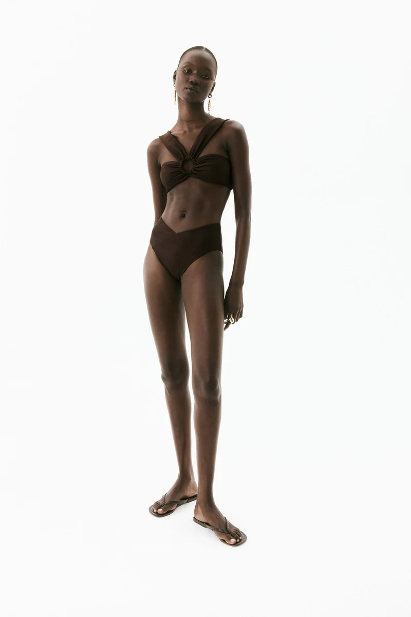 اتش اند ام سروال بيكيني بخصر عالي