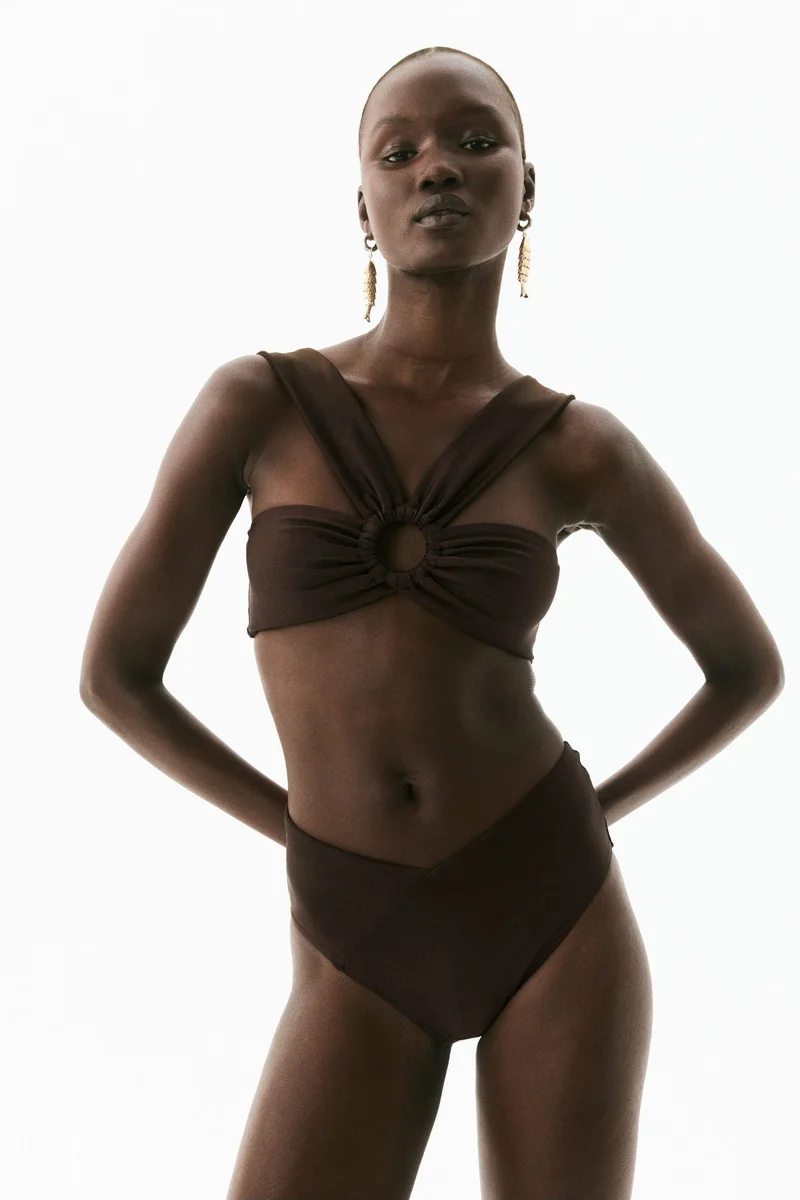 اتش اند ام سروال بيكيني بخصر عالي