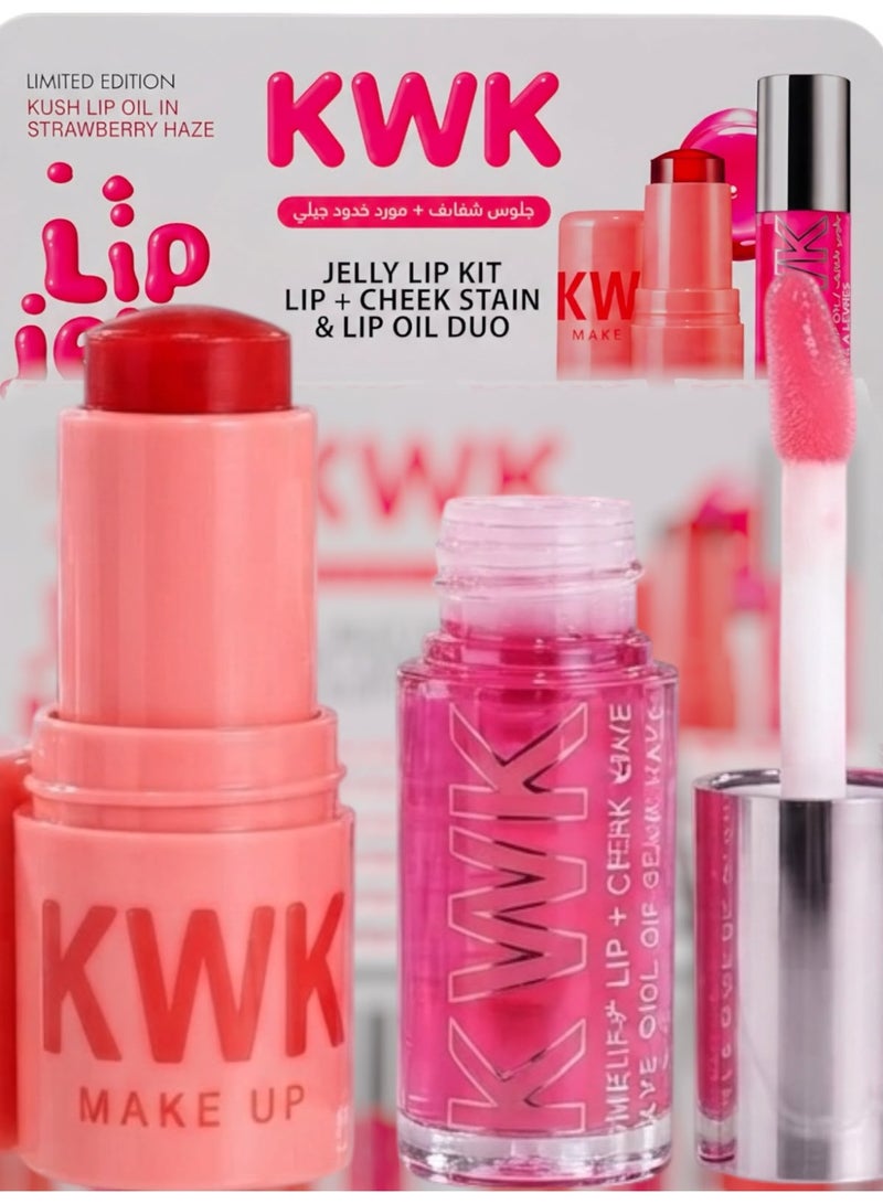 kwk JELLY LIP KIT LIP + CHEEK STAIN & LIP OIL DUO - Image 2