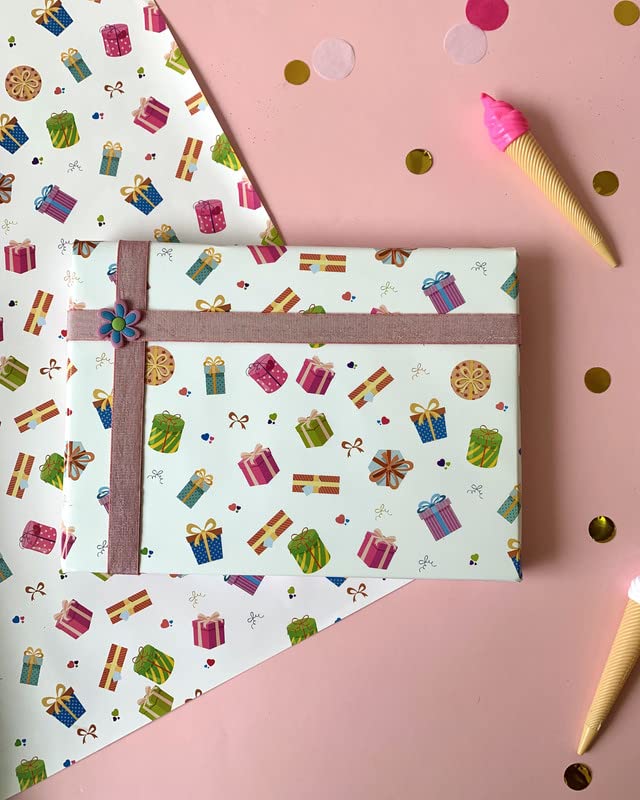 Dovetail Birthday Cheer Kids Gift Wrapping Paper Pack of 10 Sheet - Image 1