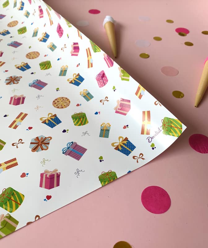 Dovetail Birthday Cheer Kids Gift Wrapping Paper Pack of 10 Sheet - Image 2