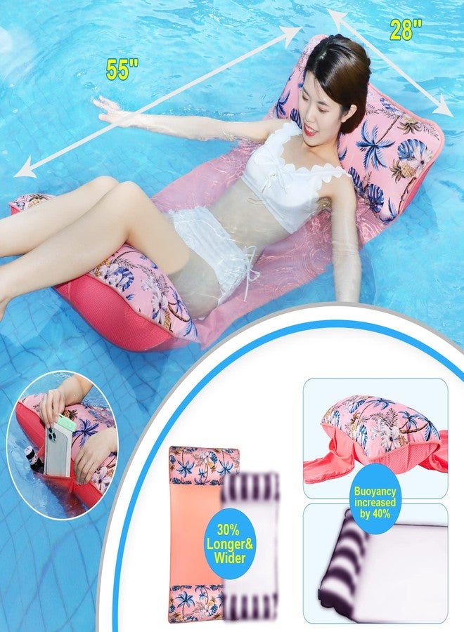 Tomasta Pool Hammock,Inflatable Water Hammock for Adult, Fabric Mesh Floating up to 300 LBS Heavy Duty, XL Lake Floats with Drink Bag, Inflatable Pool Lounger, 5-in-1 Multi-Purpose Water Toys - Image 4