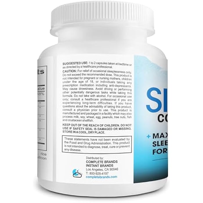Instant Brands Sleep Complete - 6-in-1 Natural Sleep Support Formula Blend of L-Theanine, 5-HTP, Melatonin, Magnesium, Mucuna Pruriens Extract, GABA, and Phellodendron Bark (herb Powder). - Image 3