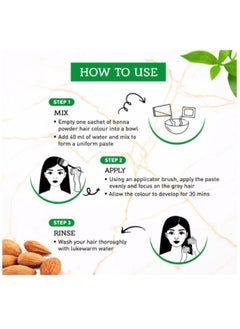 VATIKA Natural brown henna, bright shine, and moisturizes the hair, 6 sachets.  - Image 5