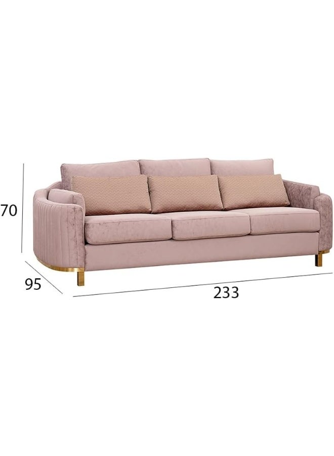 Ripple FURNITURE UAE Homes Luxurious Velvet 1, 2, 3 Seater Sofa Set for Stylish Living Spaces - Image 2