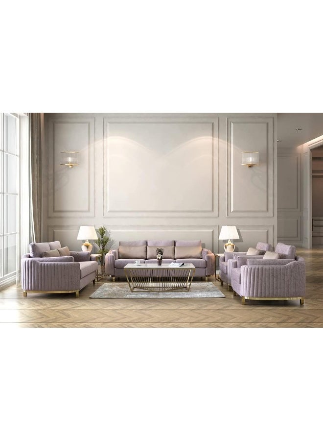 Ripple FURNITURE UAE Homes Luxurious Velvet 1, 2, 3 Seater Sofa Set for Stylish Living Spaces - Image 1