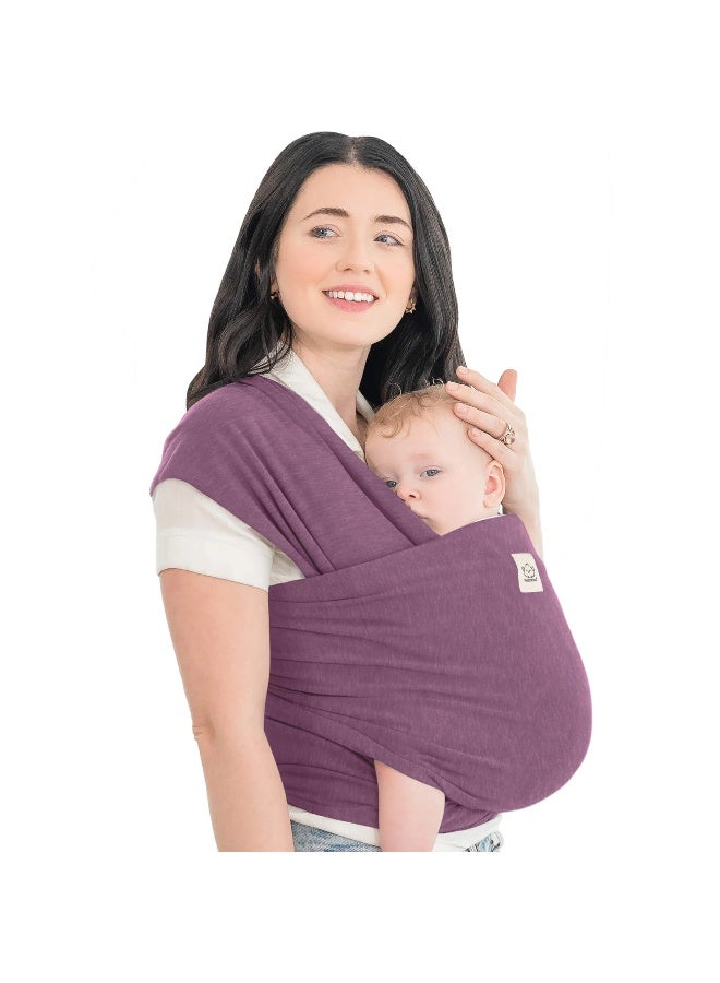 KeaBabies Original Baby Wrap Carrier, Hands-Free Babywearing, Dark Mauve - Image 1