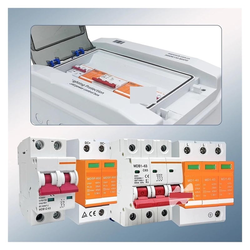 63A 3 Pole Wind Turbine Surge Protector 400V AC 3 Phase Circuit Breaker Overload Switch - Image 5