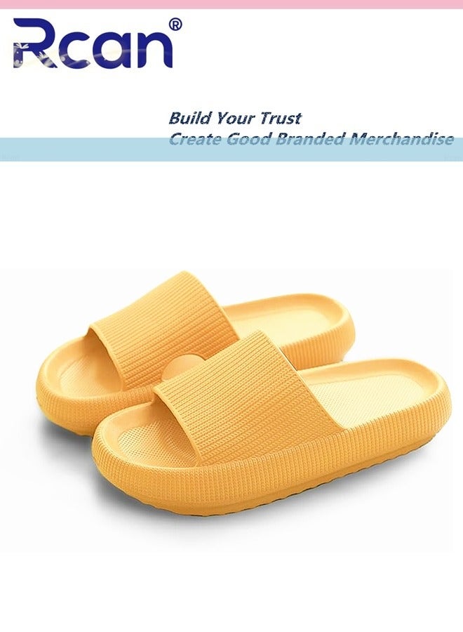 Rcan Unisex Cloud Anti-Slip Slippers - Ultra Soft Thick Bottom Quick Dry Home Bath Slippers Lightweight Open Toe Sandals Slippers - Image 1