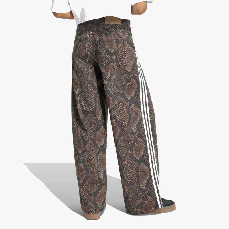 Adidas Originals  SNAKE PRINT DENIM LOOSE Trousers for Women | Best Price UAE