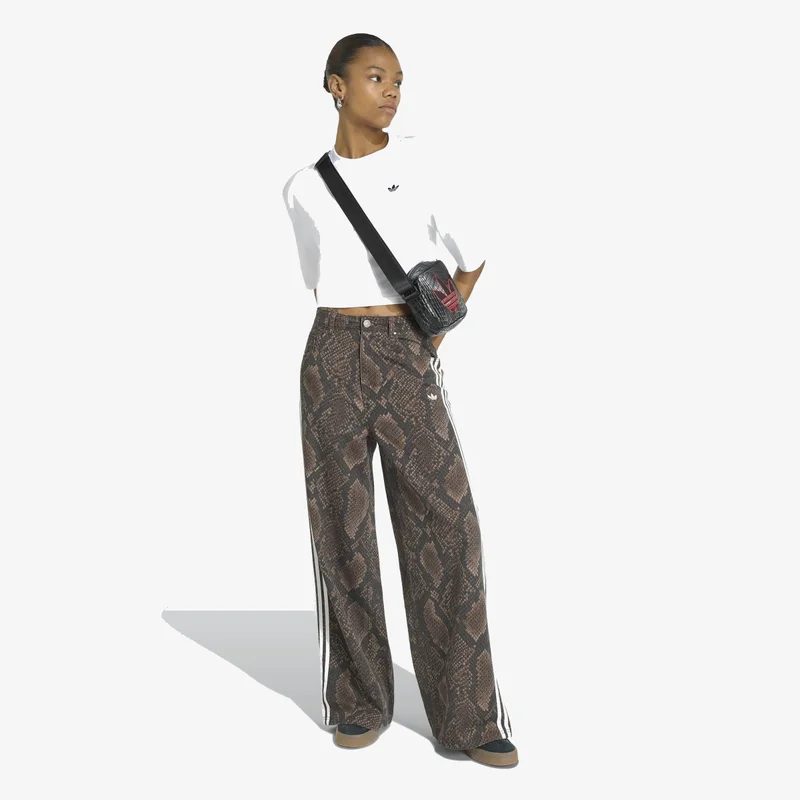 Adidas Originals  SNAKE PRINT DENIM LOOSE Trousers for Women | Best Price UAE