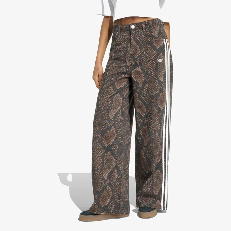Adidas Originals  SNAKE PRINT DENIM LOOSE Trousers for Women | Best Price UAE
