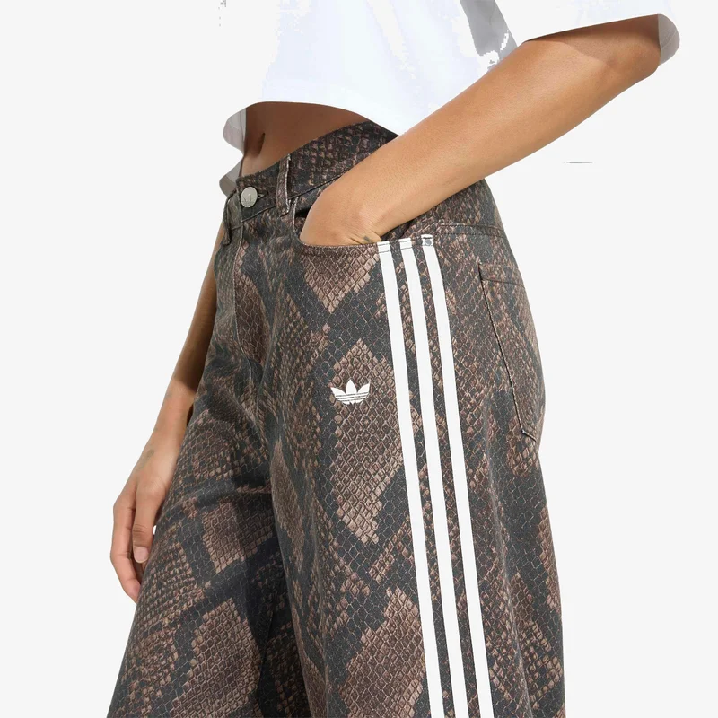 Adidas Originals  SNAKE PRINT DENIM LOOSE Trousers for Women | Best Price UAE