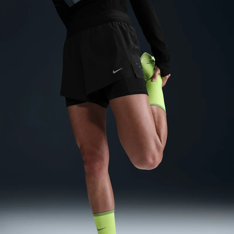 Nike Black Women's Swift Dri-FIT 2-in-1 Running Shorts for Women | Best Price UAE