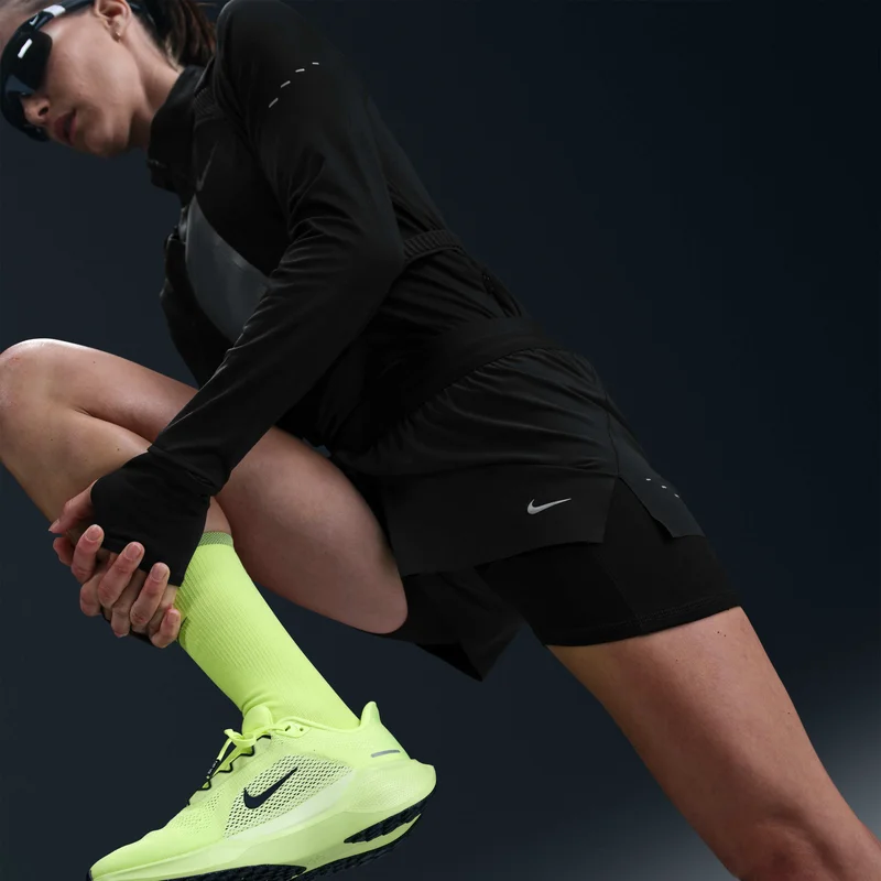 Nike Black Women's Swift Dri-FIT 2-in-1 Running Shorts for Women | Best Price UAE