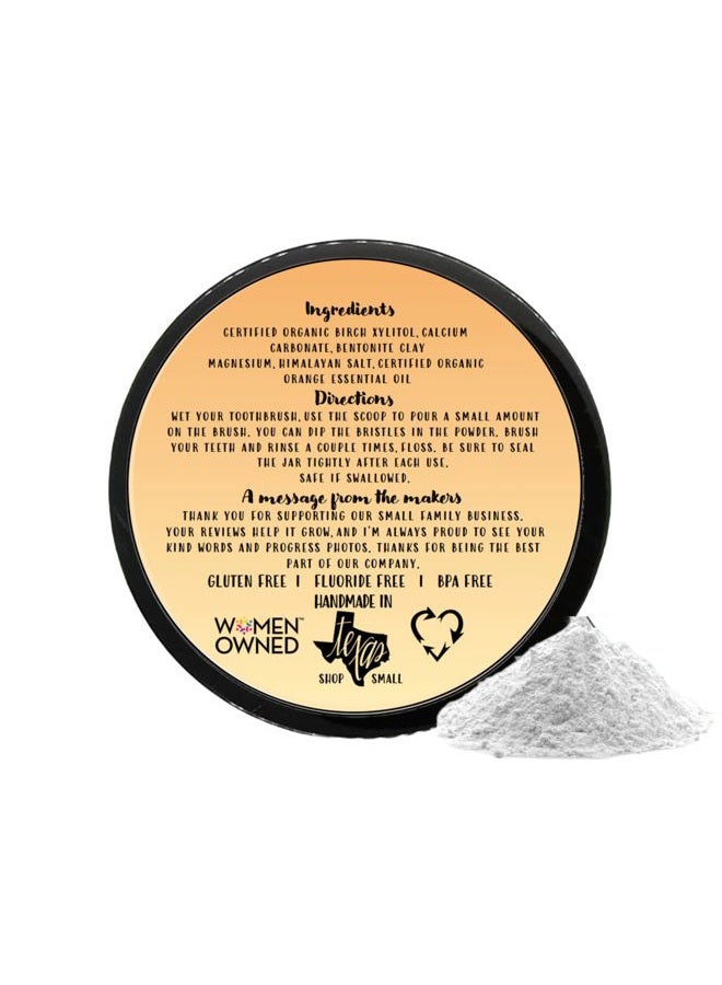 SIMPLY SOONEY Organic Vegan Fluoride Free Tooth Powder Orange Formula 3.5oz Suitable For Children Of All Ages (6 month supply, 100 grams) - Image 4