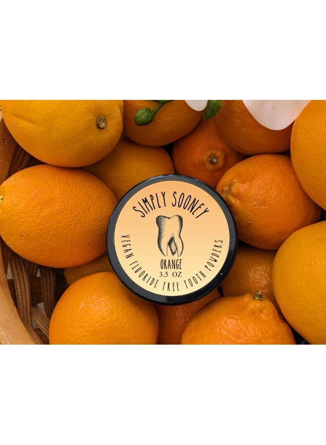 SIMPLY SOONEY Organic Vegan Fluoride Free Tooth Powder Orange Formula 3.5oz Suitable For Children Of All Ages (6 month supply, 100 grams) - Image 5