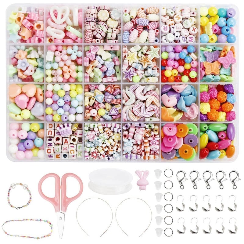 SPITEN Jewelry Making Kit for Kids Adults Colorful Clay Beads with Charms Spacer Beads Strings for Diy Bracelets Necklaces Earrings Perfect Craft Kit for Girls and Women DIY Bead Kit 6X4 - Image 1