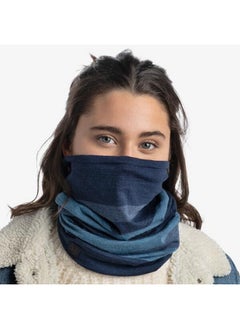 BUFF Adult Merino Wool Move Neck Gaiter Headband & Winter Neck Warmer Ski Mask & Face Shield Worn 12+ Ways New Denim One Size  - Image 3