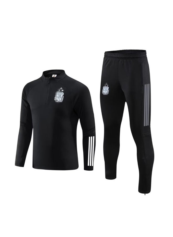 2602# Argentina Black Suit Football Jersey - Image 1
