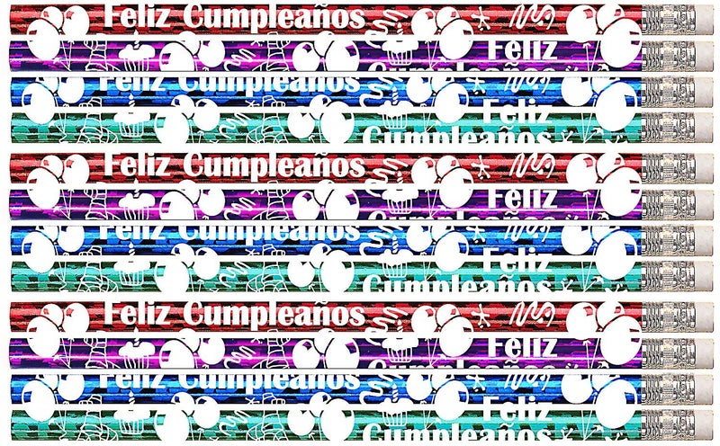 Express Pencils D1360 Feliz Cumpleanos (Spanish) - 36 Happy Birthday Pencils - Image 4