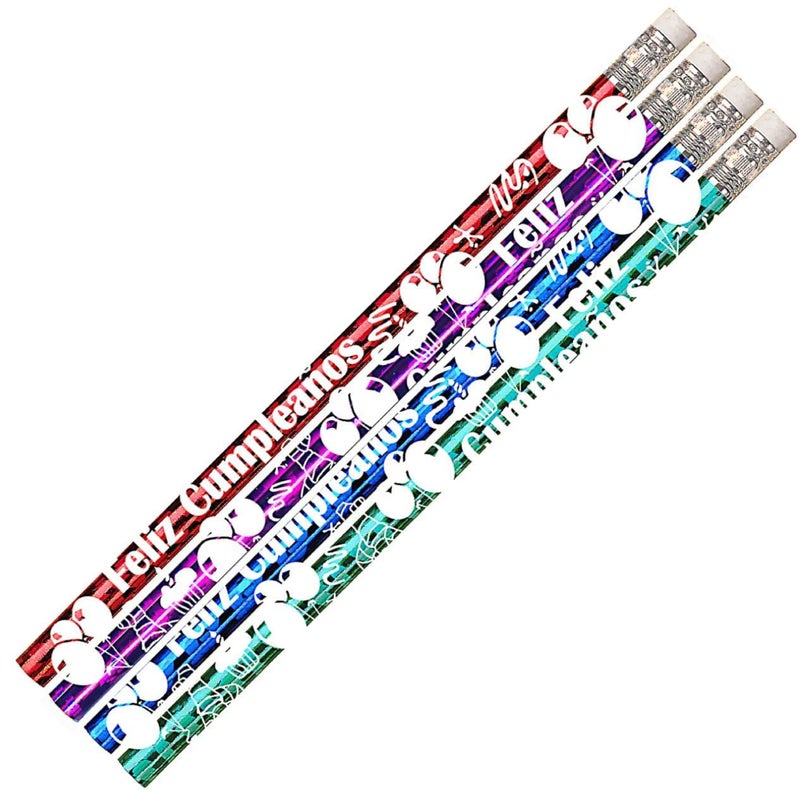 Express Pencils D1360 Feliz Cumpleanos (Spanish) - 36 Happy Birthday Pencils - Image 2