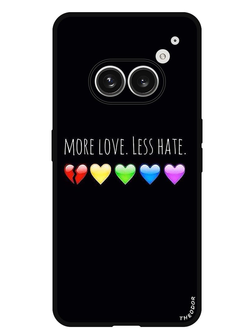 Theodor Protective Case Anti Scratch Shock Proof Bumper Cover For Nothing Phone (2a) More Love Less Hate - Image 1