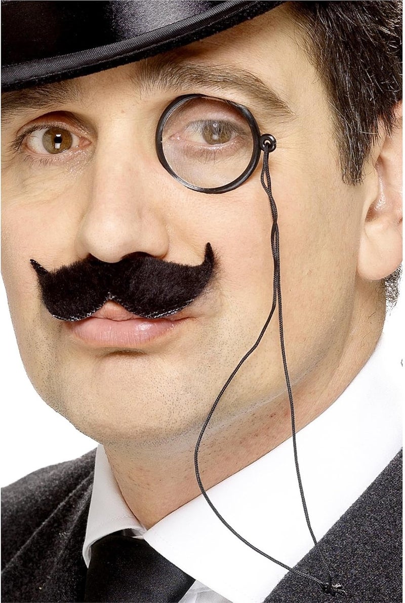 Smiffys سميفيز حكايات إنجلترا القديمة نظارة أحادية سوداء مقاس واحد 1 عبوة - Image 1