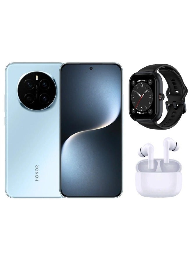 Honor Magic 7 Pro Dual SIM Breeze Blue 12GB 512GB 5G With Honor Choice Watch (Color may vary) & White Honor Choice Earbuds X7 Lite - Image 1