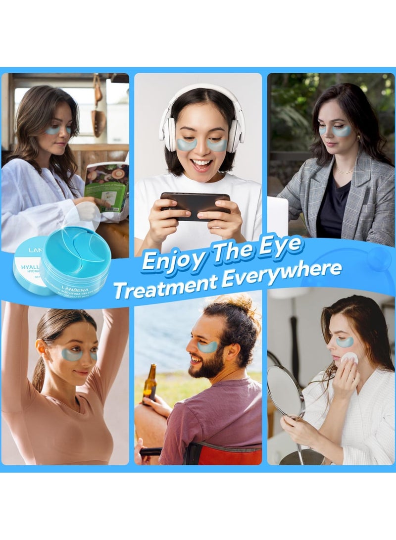 LANBENA Hyaluronic Acid Hydra-Gel Eye Mask Sheet Collagen Eye Patches Skin Care Eye Gel for Moisturizing Remove Dark Circles Eye Bag (30 Pairs) - Image 4