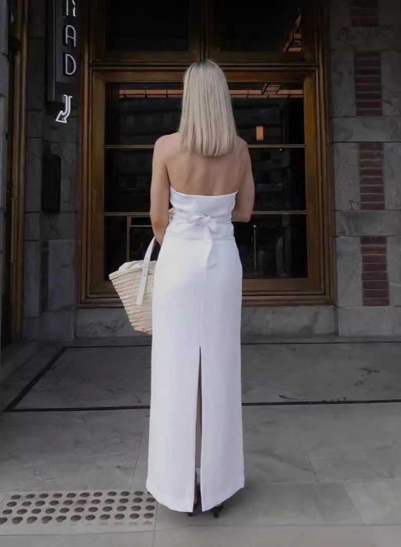 Shougu Fashion Women's Suit Vest Long Skirt Set  - Image 2