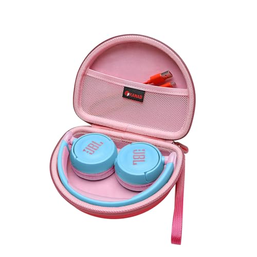 XANAD EVA Hard Case for JBL Junior 320BT / JR300BT / Jr310BT, Sony MDR-ZX110 / MDRZX110NC / MDR-ZX310AP On-Ear Headphones - Pink - Image 1