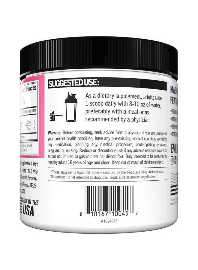 Evlution Nutrition Magnesium + L-Theanine - Natural Relaxation & Focus Support - 200mg Magnesium + 100mg L-Theanine - Vegan & Non-GMO - Powder Dietary Supplement - 30 Servings - Pink Lemonade - Image 4