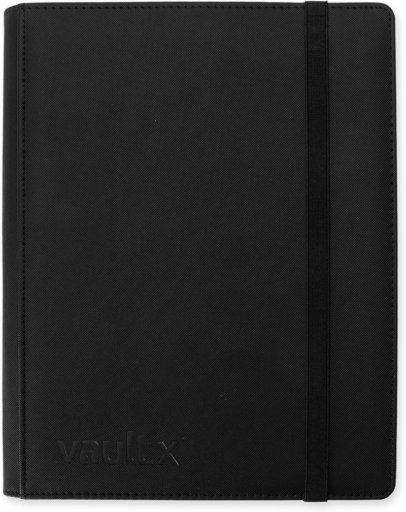 Vault X 9 Pocket Trading Card Strap Binder, 360 Cards, Premium Exo-Tec Album Material, 20 Side-Loading Pages, Folder for Collectible Games, Sports, TCG (Black) - Image 1