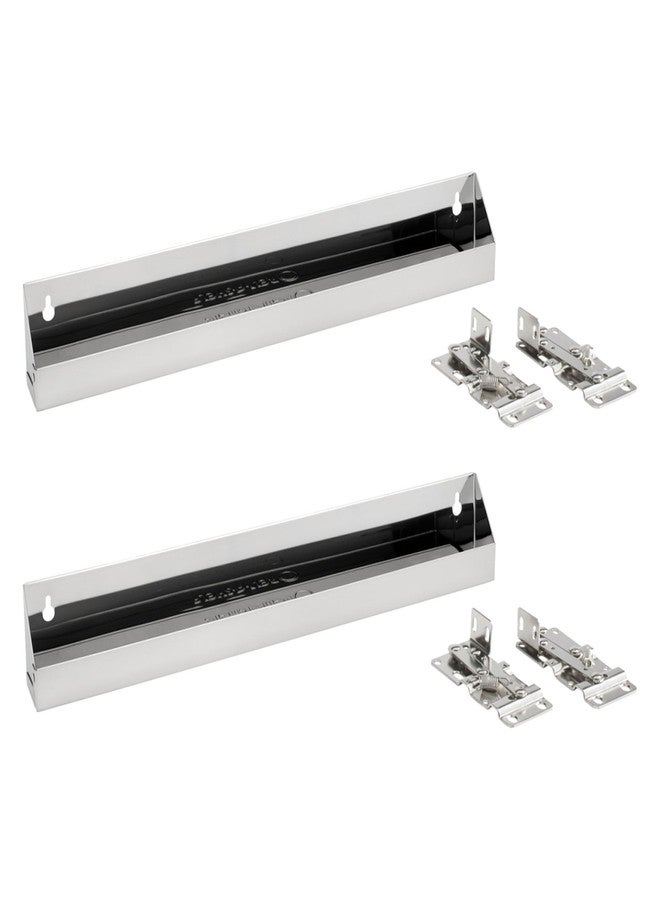 Rev-A-Shelf 19" Slim Tip Out Sink Tray for Kitchen and Bathroom Base Cabinets, Large Pull Out Stainless Steel Storage Organizer, 6541-19-52, 2 Pack - Image 1