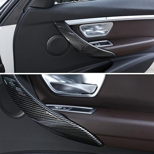 CHUANGHUI Car Door Handle for BMW 3 4 Series 3GT F34 F36 F30 2013-2018 Interior Door Handles Replace Cover Car Door Handle 320i 328i 330i 335i 340i (Outer Carbon Fiber Color) - Image 3