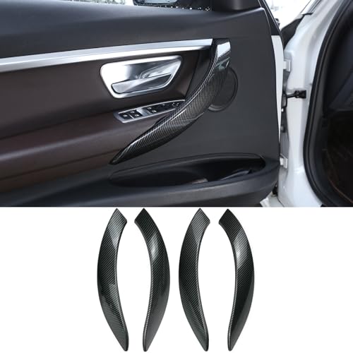 CHUANGHUI Car Door Handle for BMW 3 4 Series 3GT F34 F36 F30 2013-2018 Interior Door Handles Replace Cover Car Door Handle 320i 328i 330i 335i 340i (Outer Carbon Fiber Color) - Image 1