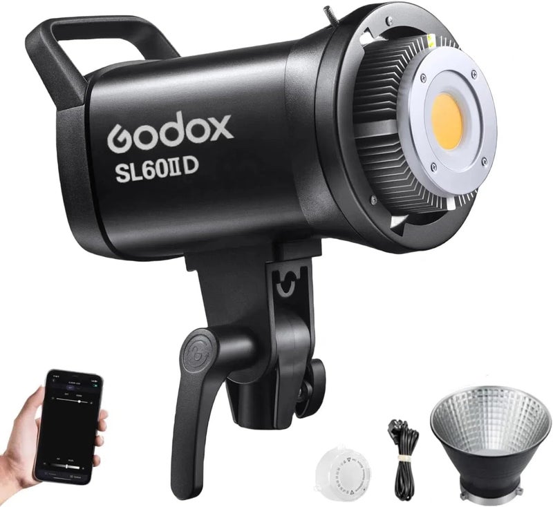 Godox SL60IID 70W LED Video Light 18600Lux1M 5600K LED Continuous Light CRI96 BluetoothRemote Control 8 Fx Effects Compact Studio Light for VideoPhotography - Image 2